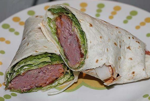 burgrito recién hecho