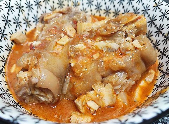 manitas de cerdo recién hechas